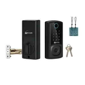 NexGuard Z32 Smart Deadbolt Lock – Fingerprint | Touchscreen Keypad | App Remote Control (Black)